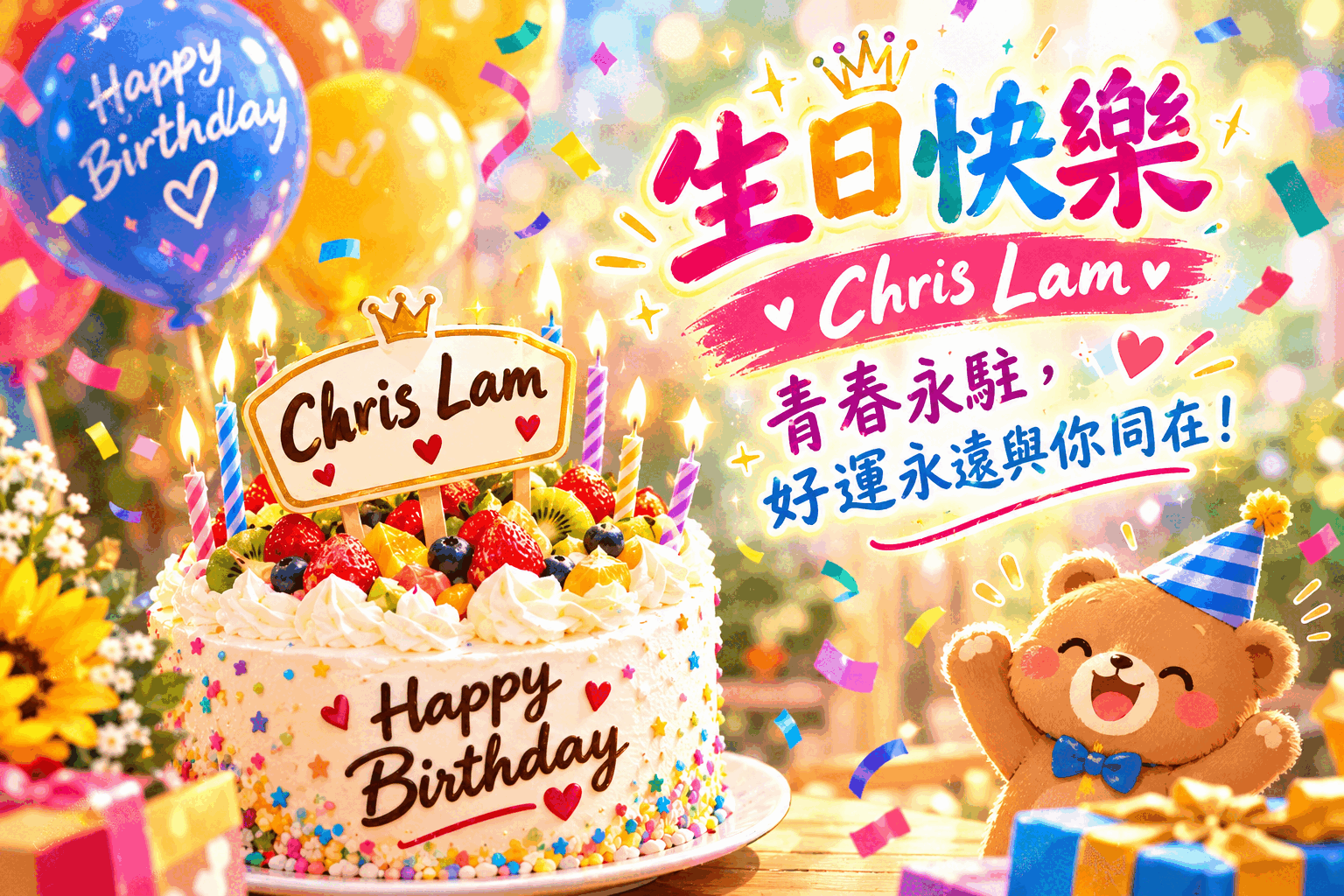 Chris Lam 生日祝福動畫